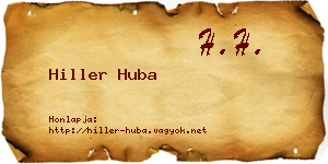 Hiller Huba névjegykártya