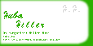 huba hiller business card